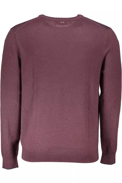 Napapijri Red Wool Sweater In Purple