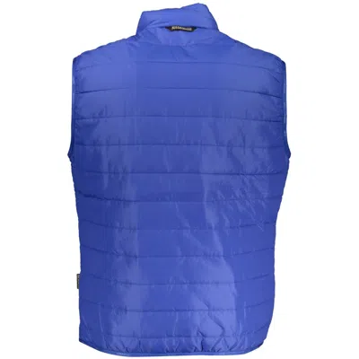 Napapijri Sleek Sleeveless Contrast Detail Jacket In Blue
