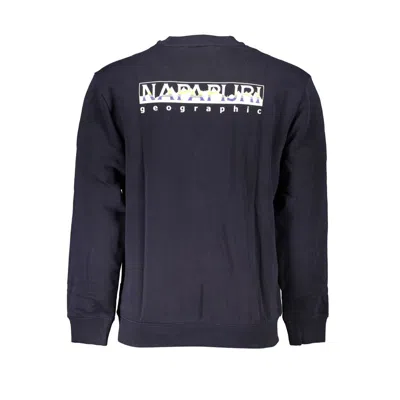 Napapijri Blue Cotton Men Sweater In Blue