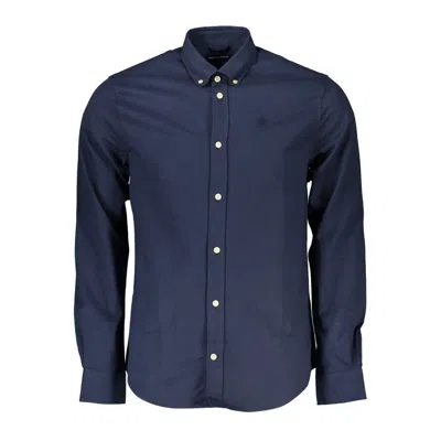 North Sails Blue Cotton Men Shirt In Blue