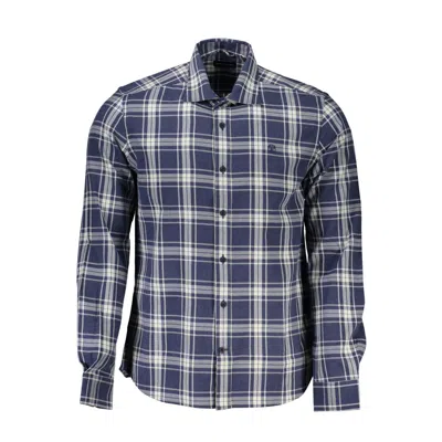 North Sails Blue Cotton Men Shirt In Blue