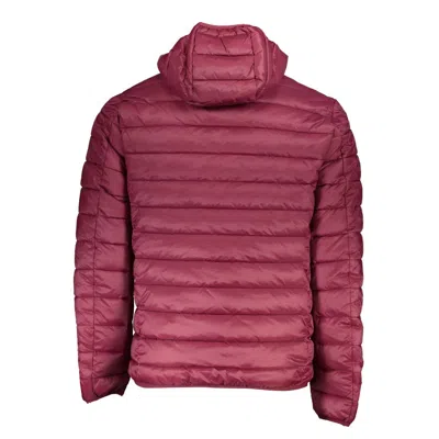Norway 1963 Chic Pink Hooded Jacket With Unique Applique In Red