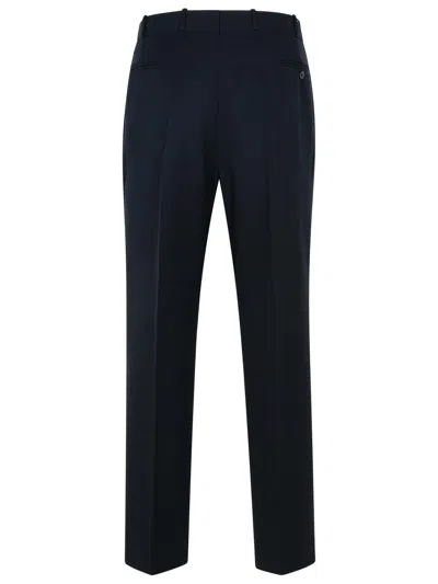 Shop Maison Margiela Navy Virgin Wool Trousers