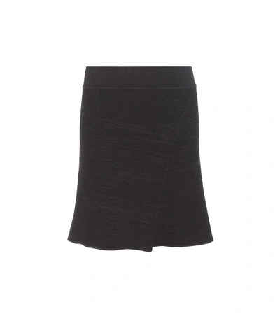 Isabel Marant Cashlin Wool And Linen-blend Skirt In Black