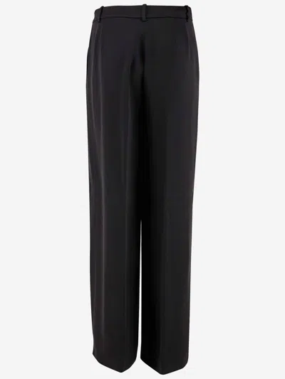 Shop Pinko Satin Fabric Pants In Black