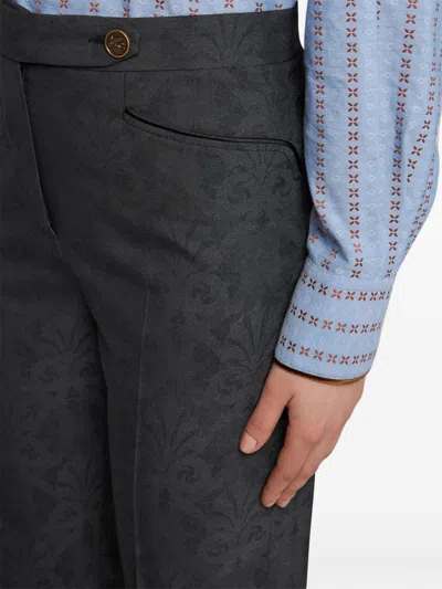 Etro Woman Floral Pattern Cropped Trousers