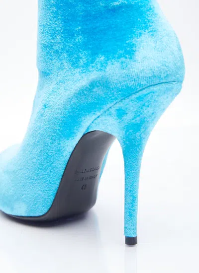 Balenciaga Pointed Short Boots In Blue
