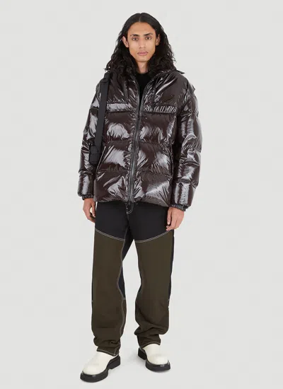 Bottega Veneta Gloss Padded Down Jacket In Brown