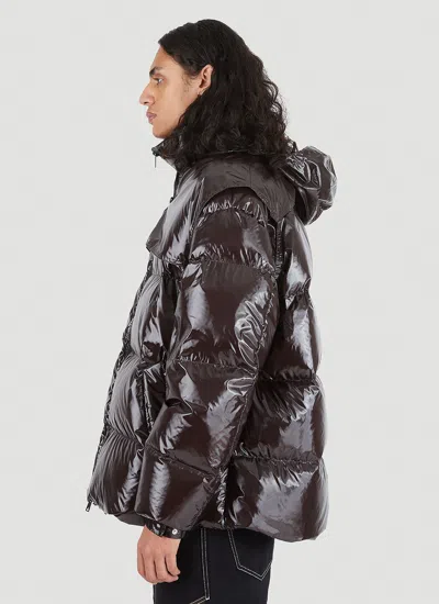 Bottega Veneta Gloss Padded Down Jacket In Brown