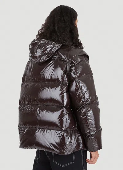Bottega Veneta Gloss Padded Down Jacket In Brown