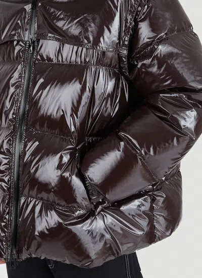 Bottega Veneta Gloss Padded Down Jacket In Brown