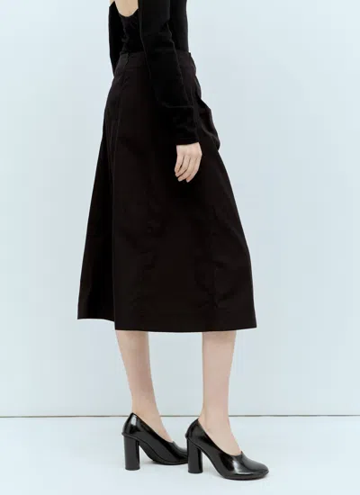 Bottega Veneta Knotted Midi Skirt In Black