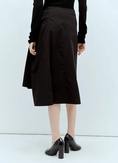 Bottega Veneta Knotted Midi Skirt In Black