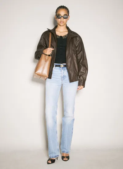 Saint Laurent Low-rise Straight Jeans In Blue