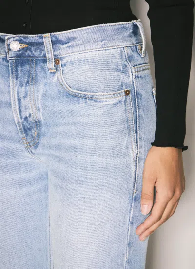 Saint Laurent Low-rise Straight Jeans In Blue