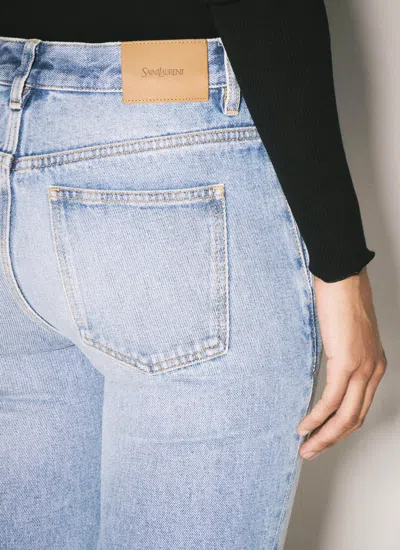 Saint Laurent Low-rise Straight Jeans In Blue