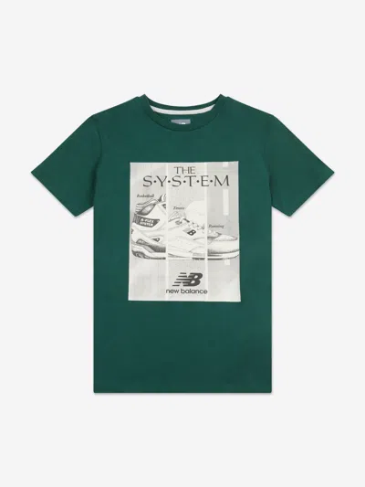 New Balance Boys The System Graphic T-shirt In Green