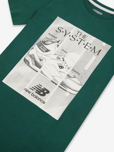 New Balance Boys The System Graphic T-shirt In Green