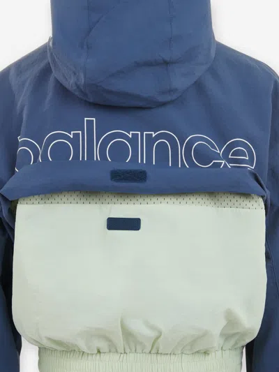 New Balance Girls Athletics Mesh Lined Windbreaker In Blue