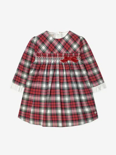 Paz Rodriguez Girls Tartan Dress In Red
