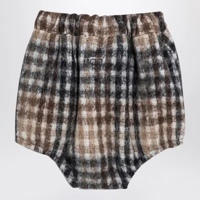 Dou Dou Camilla Hazel-coloured Checked Shorts In Brown