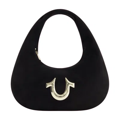 True Religion Horseshoe Link Soft Hobo In Black