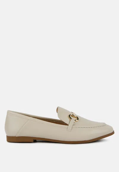 Shop London Rag Maurice Semi Casual Faux Leather Loafers In White