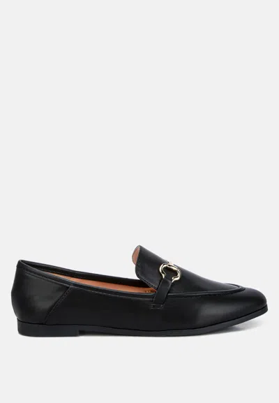 London Rag Maurice Semi Casual Faux Leather Loafers In Black