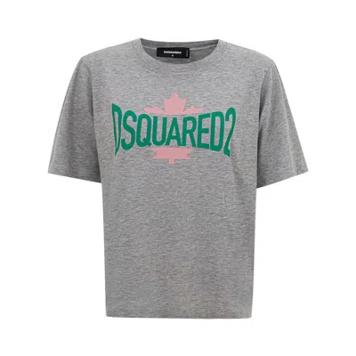 Dsquared2 T-shirt With Logo In Grey