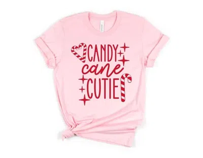 Fox & Owl Apparel Candy Cane Cutie Tee In Pink In Pink
