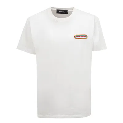 Dsquared2 T-shirt With Patch Logo . In White