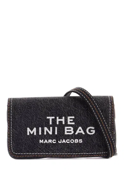 Shop Marc Jacobs The Denim Chain Mini Bag - A In Black