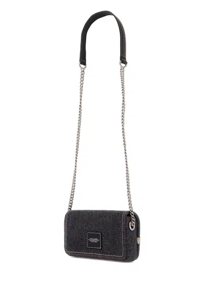 Shop Marc Jacobs The Denim Chain Mini Bag - A In Black