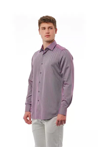 Bagutta Burgundy Cotton Men Men's Shirt In Burgundy