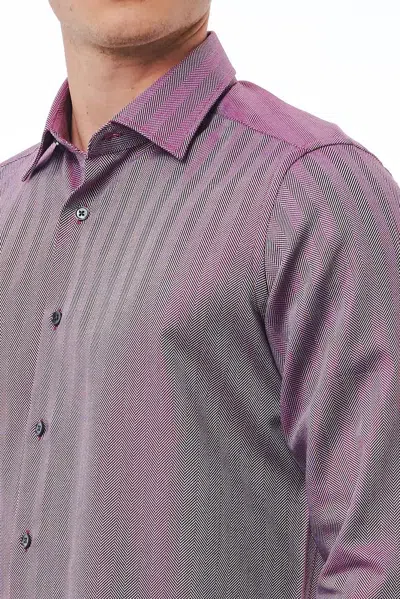 Bagutta Burgundy Cotton Men Men's Shirt In Burgundy