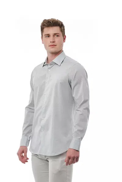 Bagutta Gray Cotton Men Men's Shirt In Gray