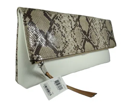 Coach The Large Clutchable In Python Print Leather Bag In White Multi