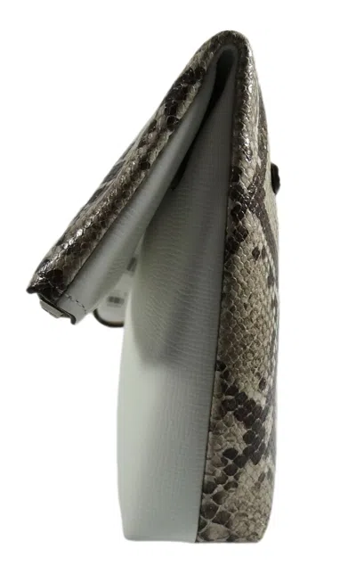 Coach The Large Clutchable In Python Print Leather Bag In White Multi