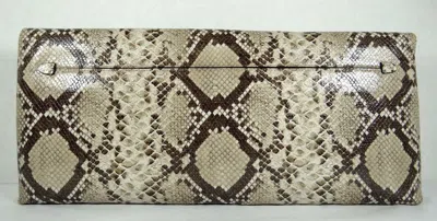 Coach The Large Clutchable In Python Print Leather Bag In White Multi