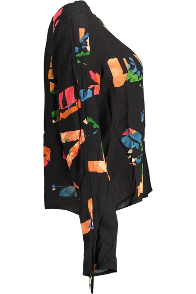Desigual Black Viscose Sweater In Black