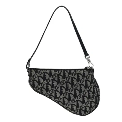 Pre-owned Dior Saddle Navy Canvas Clutch Bag ()