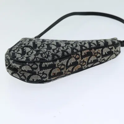 Pre-owned Dior Saddle Navy Canvas Clutch Bag ()