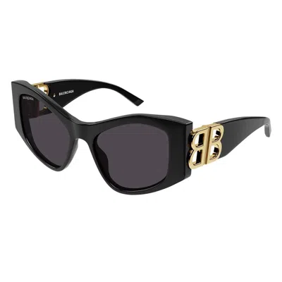 Balenciaga Eyewear Rectangular Frame Sunglasses In Black