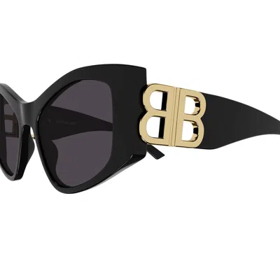 Balenciaga Eyewear Rectangular Frame Sunglasses In Black