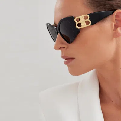 Balenciaga Eyewear Rectangular Frame Sunglasses In Black