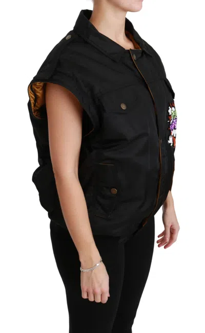 Dolce & Gabbana Elegant Black Bomber Jacket With Detachable Features In Black