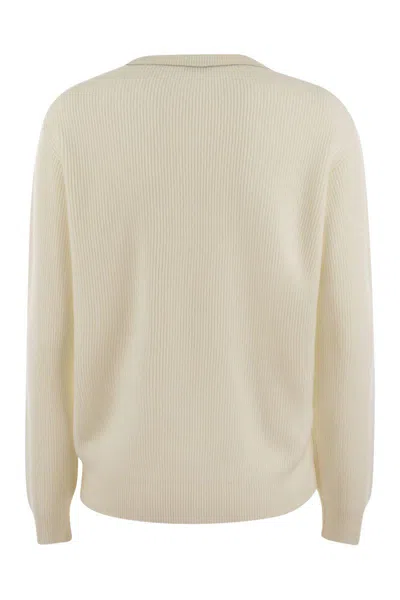 Brunello Cucinelli Women Crew-neck Sweater In Neutral