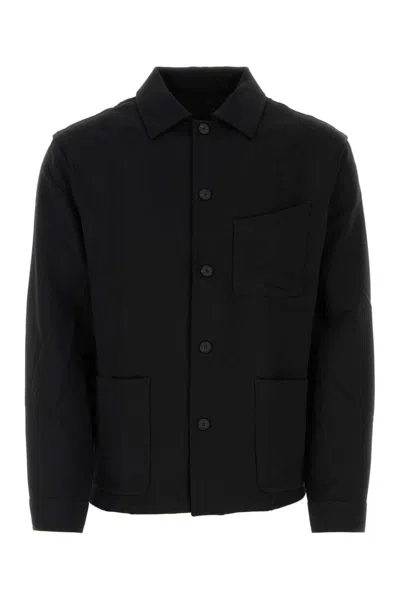 Givenchy Wool Blend Long Sleeve Shirt For Men In Black