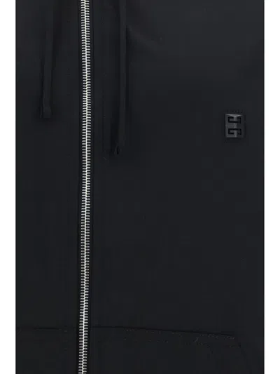 Givenchy Wool Hoodie With Elasticated Cuffs And Drawstring In Black