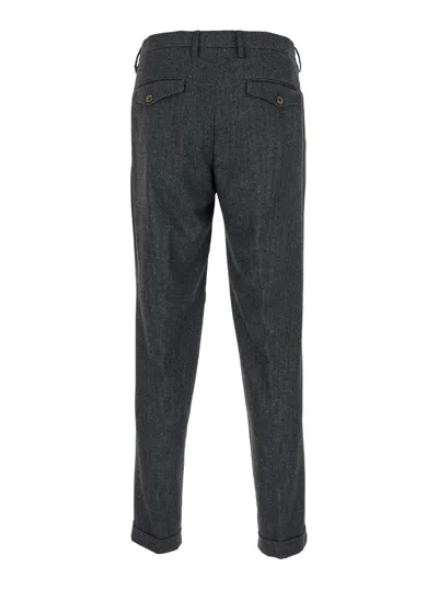 Shop Myths Grey High Waist Pants In Stretch Fabric Man